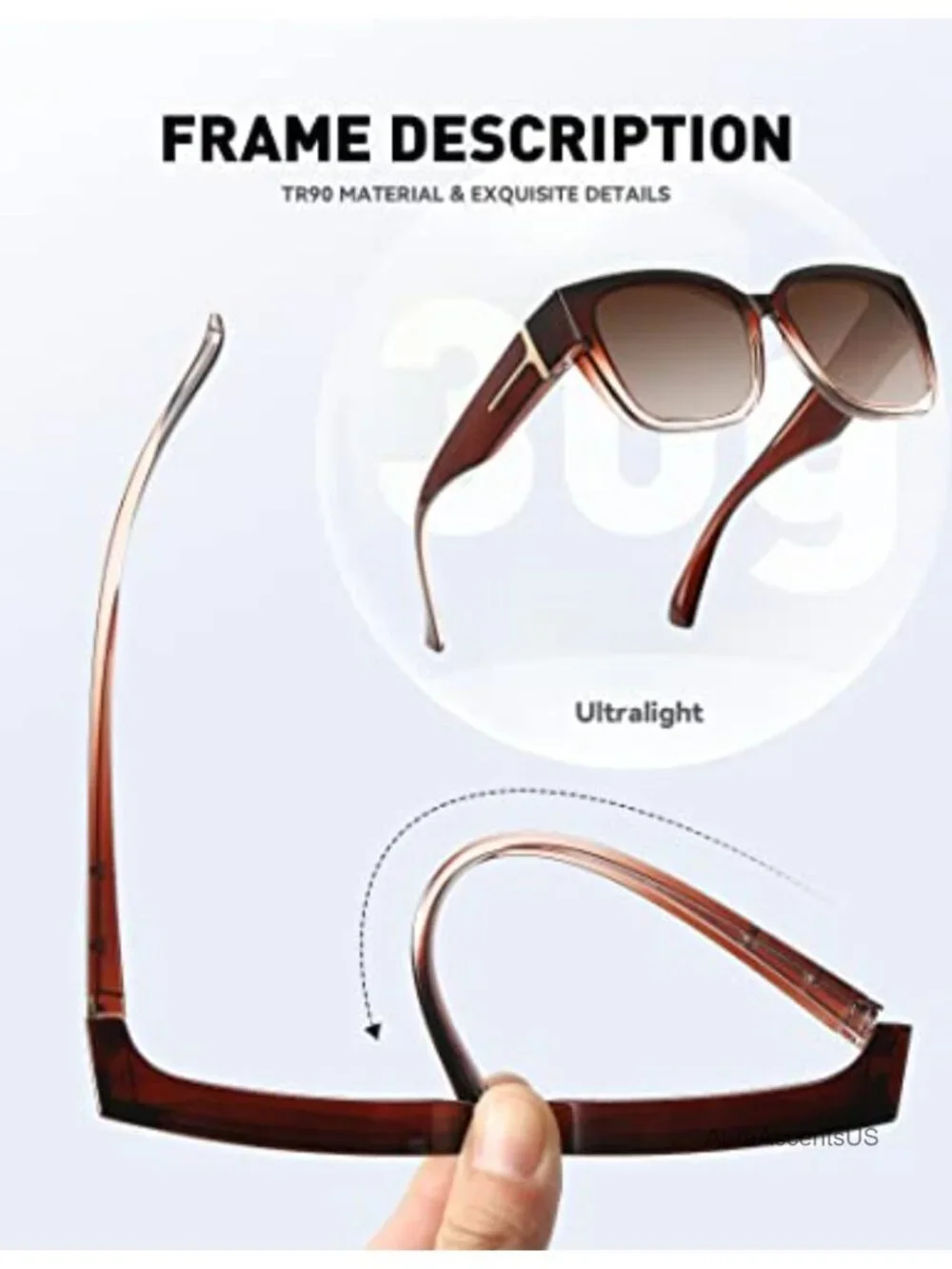 Oversized Polarized Fit Over Sunglasses Square Full-Frame UV400